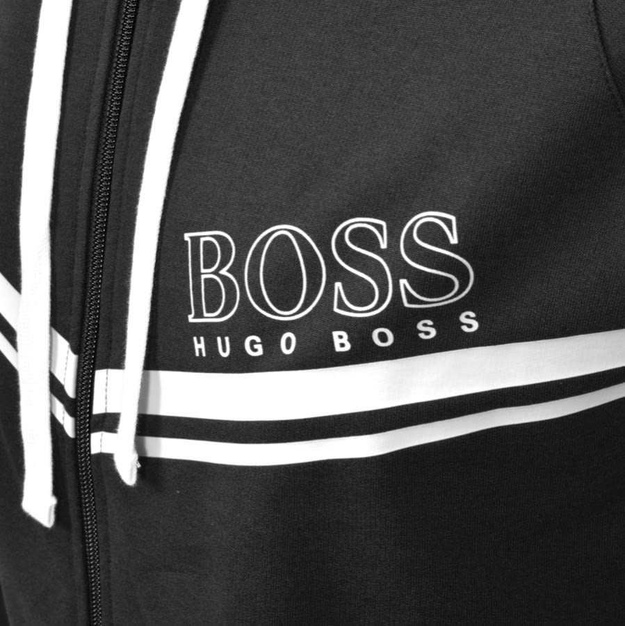 Alternative Image for ProductBOSS Bodywear Lounge Full Zip Hoodie Black3